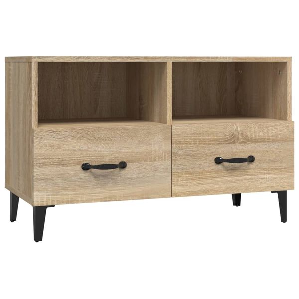 vidaXL TV Cabinet Sonoma Oak Engineered Wood TV Cabinet Rectangular