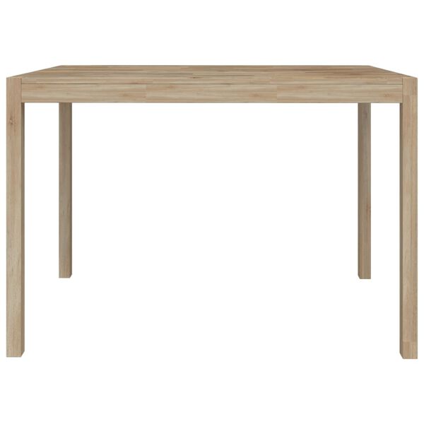 vidaXL Dining Table Natural Wood Solid Acacia Wood 43.3x27.6x29.5 in