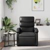 vidaXL Recliner Chair Black Faux Leather, Metal, Plywood Standard Recliner