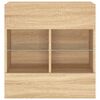 vidaXL TV Wall Cabinet Sonoma oak Engineered wood, Glass Medium