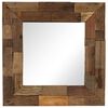 vidaXL Mirror Various shades of brown Solid reclaimed wood, glass