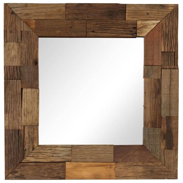 vidaXL Mirror Various shades of brown Solid reclaimed wood, glass