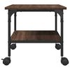 vidaXL Printer Stand 2-Tier Brown Oak 19.7"x15.7"x15" Engineered Wood