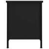 vidaXL TV Cabinet Black Engineered wood, steel TV Cabinet Rectangular