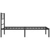 vidaXL Metal Bed Frame Black Steel Twin Modern Durable