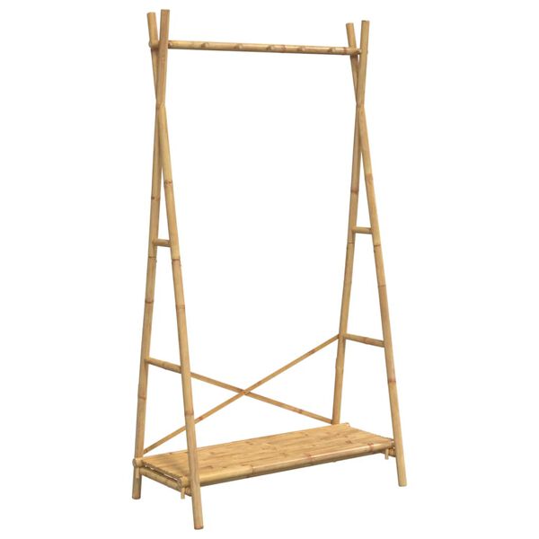 vidaXL Clothes Rack Natural Bamboo Bamboo 40.2 x 19.7 x 74.8 in