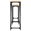 vidaXL Nesting Console Table Sonoma Oak Engineered Wood, Metal Medium