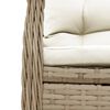 vidaXL 7 Piece Patio Dining Set with Cushions Beige Poly Rattan