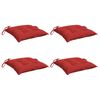 vidaXL Chair Cushion Set of 4 Red Oxford fabric (100% polyester)