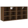 vidaXL Shoe Cabinet Set of 2 Brown Oak Engineered wood Medium