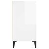 vidaXL Sideboard High Gloss White 40.2"x13.8"x27.6" Engineered Wood