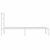 vidaXL Bed Frame White Powder-Coated Steel Single Bed Frame