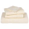 vidaXL Shower Towel Set of 4 Cream 100% Cotton Standard Shower Towel