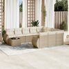 vidaXL Garden Sofa Set Beige, Cream White