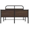 vidaXL Bed Frame Brown Oak Steel Double Durable Bed Frame