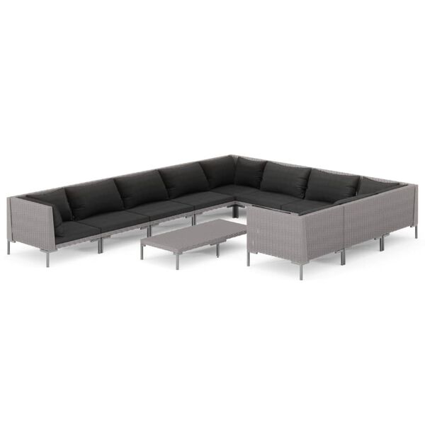vidaXL Garden Lounge Set Dark Grey