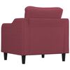 vidaXL Sofa Chair Wine Red 100% polyester, metal, textilene Single