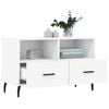 vidaXL TV Cabinet White Engineered wood, Metal Medium TV Cabinet