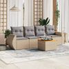 vidaXL Garden Sofa Set Beige