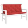 vidaXL Garden Bench Cushion Set of 2 Red Oxford fabric (100% polyester)