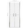 vidaXL Shower Door Frosted ESG 33.9"x74.8"