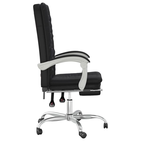 vidaXL Reclining Office Chair Black Faux leather, Foam, Metal, Plywood