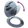 vidaXL WC Toilet Seat MDF Lid Stones
