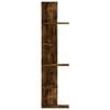 vidaXL Wall Corner Shelf Smoked Oak Engineered Wood 55.1 in Height