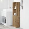 vidaXL Narrow Bathroom Cupboard Artisan Oak Engineered wood Slim, tall