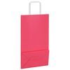 vidaXL Paper Bags 250 pcs with Handles Pink 8.3x4.3x14.2"