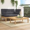 vidaXL Patio Sofa Set Anthracite Solid Acacia wood Standard