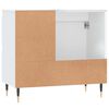vidaXL Bathroom Cabinet White Engineered Wood Standard Adjustable Feet