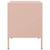 vidaXL Bedside Cabinet Pink Steel Small Bedside Cabinet Rectangular