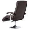 vidaXL TV Armchair Brown Artificial leather, Chrome Single