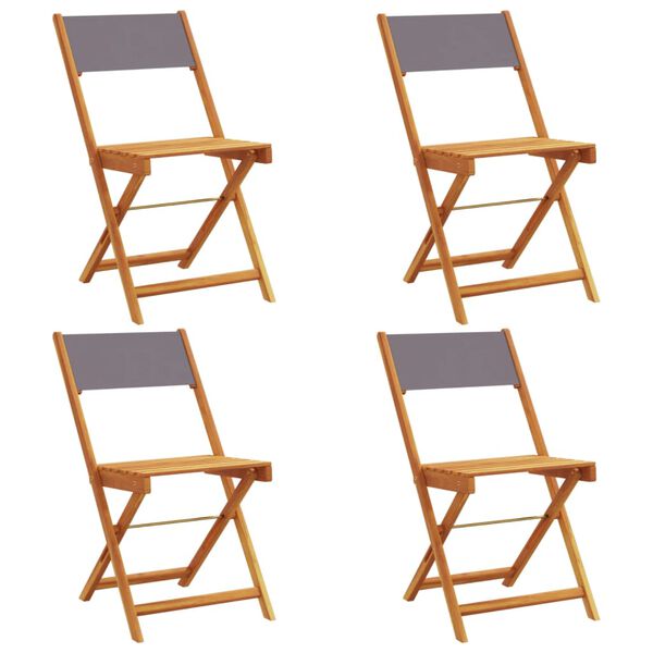 vidaXL Garden Chair Set of 4 Anthracite