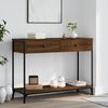 vidaXL Console Table Brown Oak Engineered Wood 39.4x13.6x29.5 in