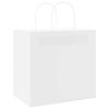 vidaXL Paper Bags 50 pcs with Handles White 26x17x25 cm