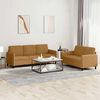 vidaXL Sofa Set Brown Velvet (100% polyester), metal, textilene, plywood