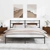vidaXL Bed Frame Smoked oak Engineered wood and steel Double Bed Frame