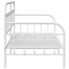 vidaXL Daybed Frame with Headboard White 39.4" x 78.7" Steel