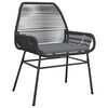 vidaXL Garden Dining Set Black, Dark Grey