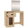 vidaXL Dressing Table Sonoma Oak Engineered wood, acrylic