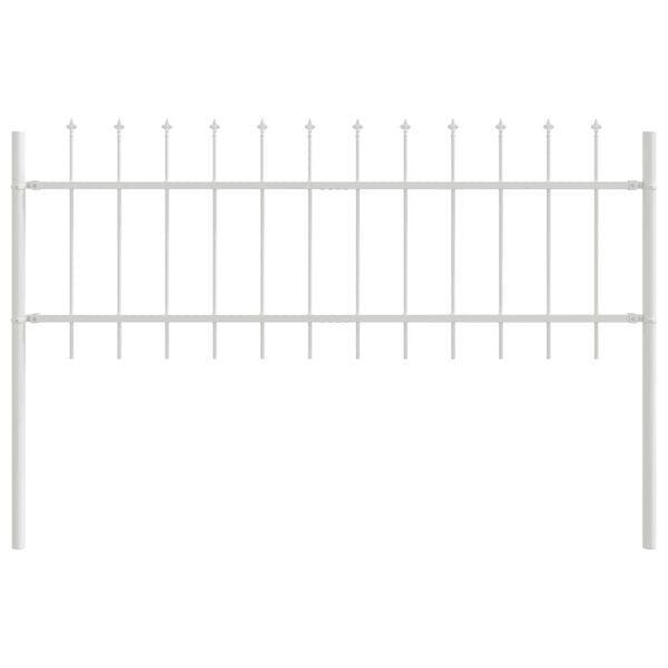 vidaXL Garden Fence White 1.7 x 0.6 m Powder-coated steel