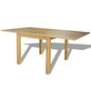 vidaXL Extendable Table Oak Solid Oak, MDF veneer, Plywood Medium