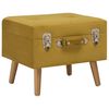 vidaXL Stool Mustard yellow and gold Velvet, solid pinewood Small