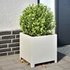 vidaXL Garden Planter White Steel 15.7x15.7x15.7 in Durable