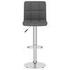 vidaXL Bar Stool Set of 2 Dark Grey 100% polyester, chrome-plated steel