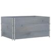vidaXL Garden Planter Grey Solid pine wood 47.2 x 31.5 in Foldable
