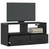 vidaXL TV Cabinet Black Engineered wood and metal Medium TV Cabinet