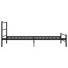 vidaXL Bed Frame Black Metal Twin Durable Bed Frame Rectangular